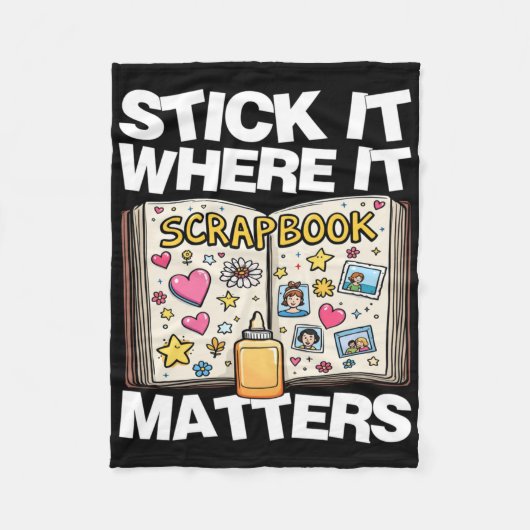 Plak het waar het Sticker is Fleece Deken (Voorkant)