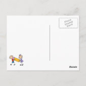 Plak Kinderen Met Potlood Briefkaart (Achterkant)