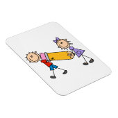Plak Kinderen Met Potlood Magneet (Rechterzijde)
