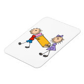 Plak Kinderen Met Potlood Magneet (Linkerzijde)
