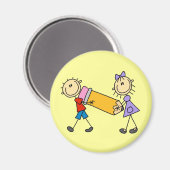 Plak Kinderen Met Potlood Magneet (Voorkant / Achterkant)