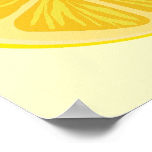 Plak Lemon-afdrukken Poster (Hoek)