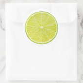 Plak limoen met muntblad ronde sticker (Tas)