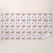 plak rijp, sappig, rode watermeloen strandlaken (Voorkant)