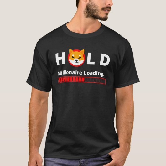 Plak Shiba Coin $SHIB Millionaire Loading Crypto F T-shirt (Voorkant)