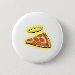 Plak van Heaven Pizza met Halo Ronde Button 5,7 Cm