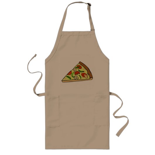Plak van het Apron van Mannen van Pizza Lang Schort (Voorkant)