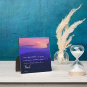 Plak van het stadscentrum van Mountain Sunset met  Fotoplaat (Insitu)