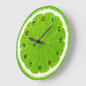 Plak van Limoen keukenwandklokken Grote Klok (Hoek)