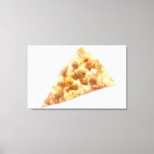 Plak van Pizza Canvas Afdruk