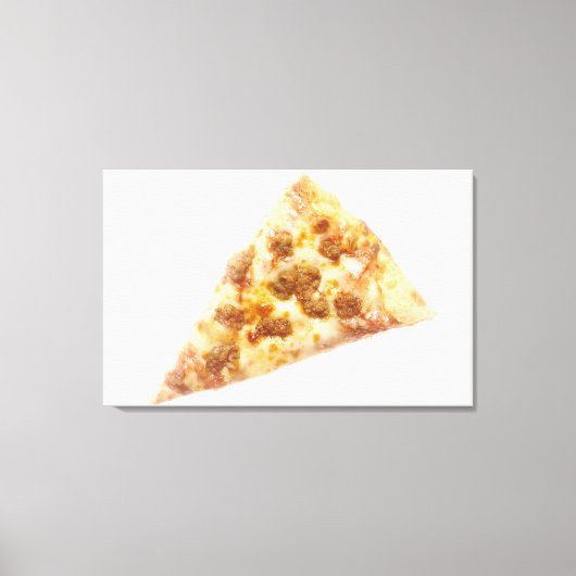 Plak van Pizza Canvas Afdruk (Voorkant)