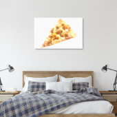 Plak van Pizza Canvas Afdruk (Insitu (Slaapkamer))