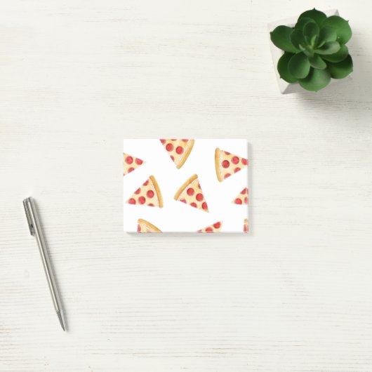 Plak van Pizza op transparante achtergrond Post-it® Notes (Kantoor)
