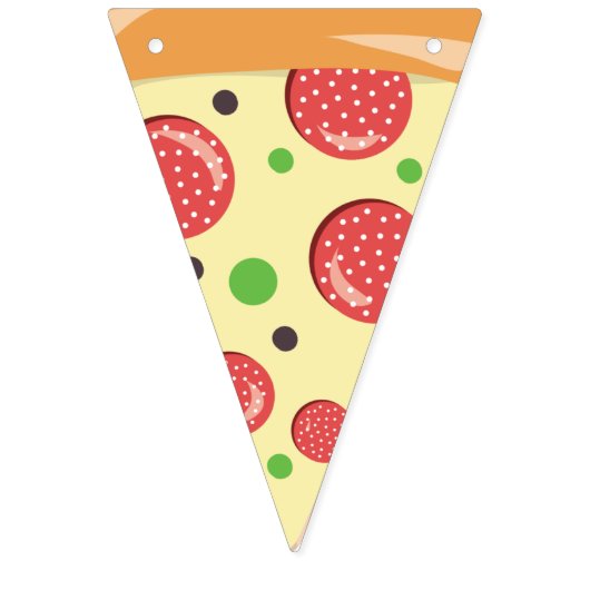 Plak van Pizza Vlaggetjes (Derde vlag)