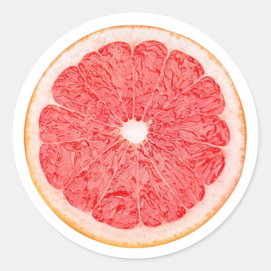 Plak van pompelmoes ronde sticker (Voorkant)