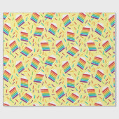 Plak van Regenboogtaart en Sprinkles Patterned Cadeaupapier (Vlak)