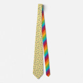 Plak van Regenboogtaart en Sprinkles Patterned Stropdas (Voorkant)