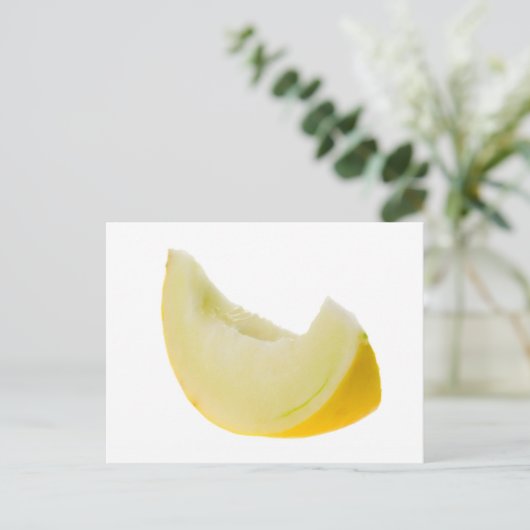 Plak witte honingmeloen briefkaart (Staand voorkant)