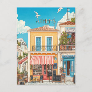 Plaka, Athene Griekenland Reizen Briefkaart