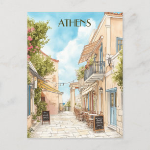 Plaka, Athene Griekenland Reizen Briefkaart
