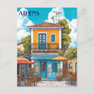 Plaka, Athene Griekenland Reizen Briefkaart