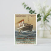 Plakat der Hamburg 1899 - Cruise Ship Liner Briefkaart (Staand voorkant)