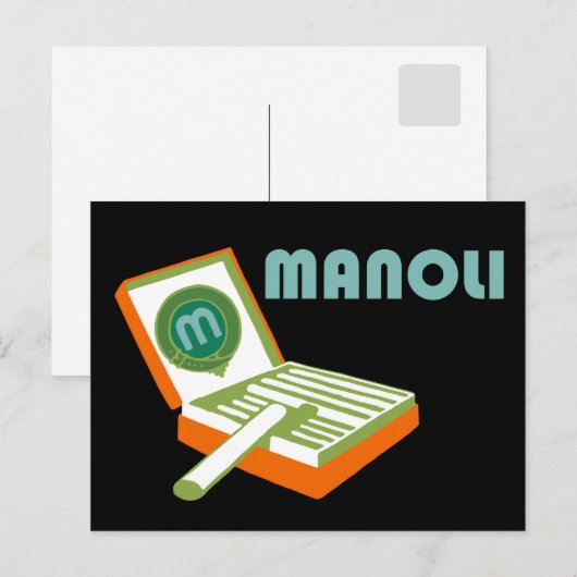 Plakatstilretro-sigaretten Briefkaart (Voorkant / Achterkant)