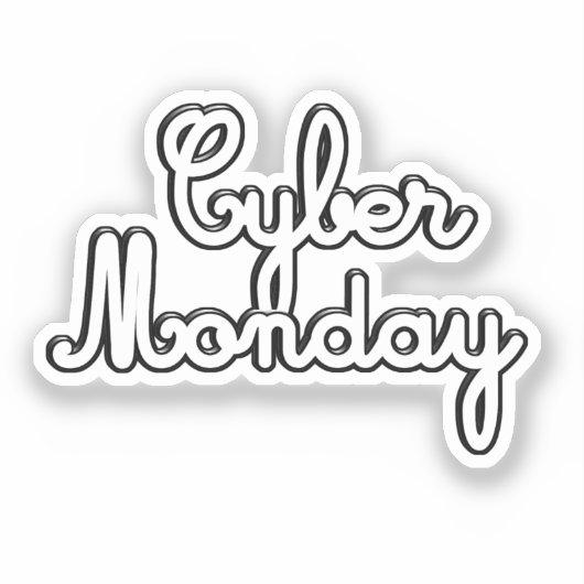 Plakboek CYBER MAANDAG Sticker (Voorkant)