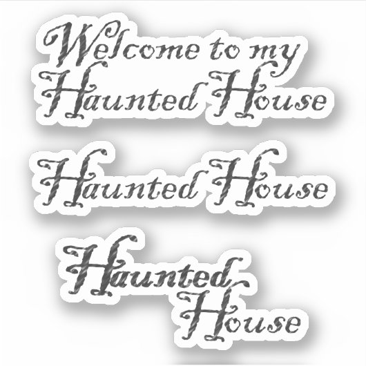 Plakboek Halloween Spokenhuis Sticker (Voorkant)