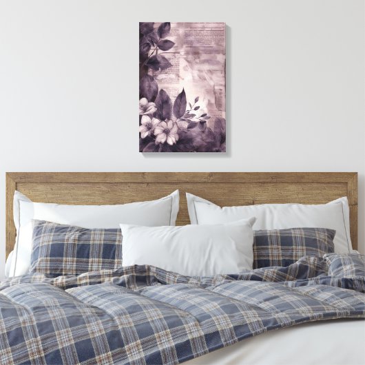 plakboek pagina's: Bijna Mauve Canvas Afdruk (Insitu (Slaapkamer))