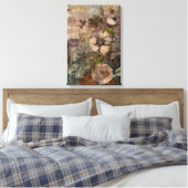 plakboek pagina's: Vervaagde Botanicals Canvas Afdruk (Insitu (Slaapkamer))