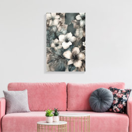 plakboek pagina's: Vervaagde Tropicals Canvas Afdruk