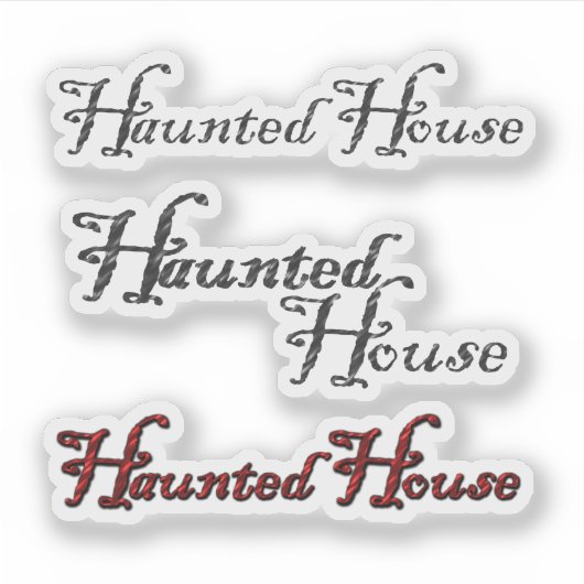 Plakboek Spokenhuis Halloween Sticker (Voorkant)