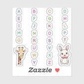 plakboek stickers Alphabet dieren ABC (Vel)