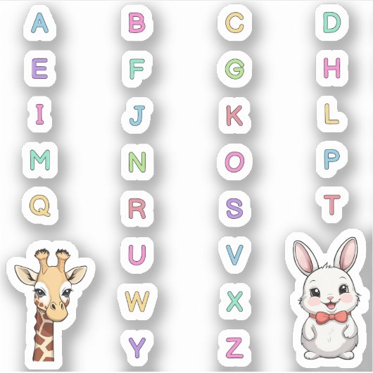 plakboek stickers Alphabet dieren ABC (Voorkant)