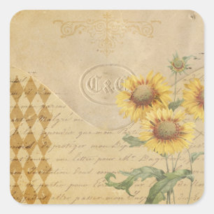  plakboek verfraaiing verouderde envelop vierkante sticker