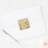 plakboek verfraaiing verouderde envelop vierkante sticker (Envelop)