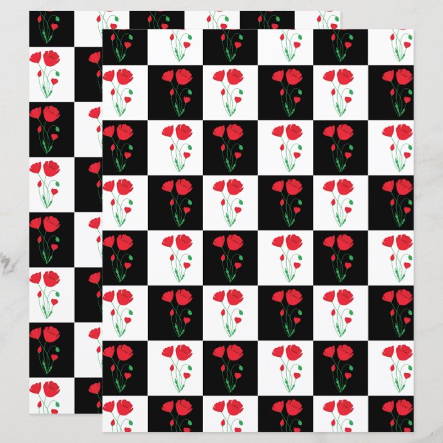 plakboek voor klaproos (Voorkant / Achterkant)