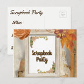 plakboekfeest uitnodiging briefkaart (Voorkant / Achterkant)