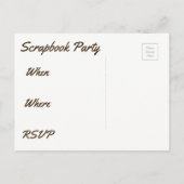 plakboekfeest uitnodiging briefkaart (Achterkant)