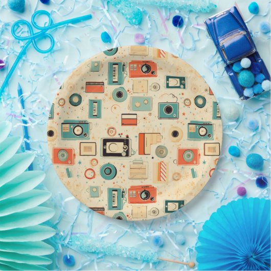  plakboekpatroon papieren bordje (Feest)