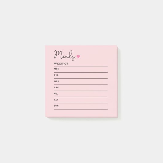 plakbriefje voor maaltijdplanner post-it® notes (Voorkant)