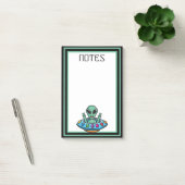 Plakbriefjes met ruimtealien vliegende schotel post-it® notes (Kantoor)