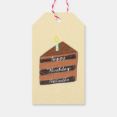 plakje chocoladetaart cadeaulabel (Achterkant)