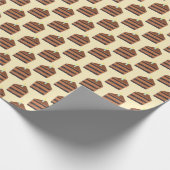 plakje chocoladetaart cadeaupapier (Hoek)