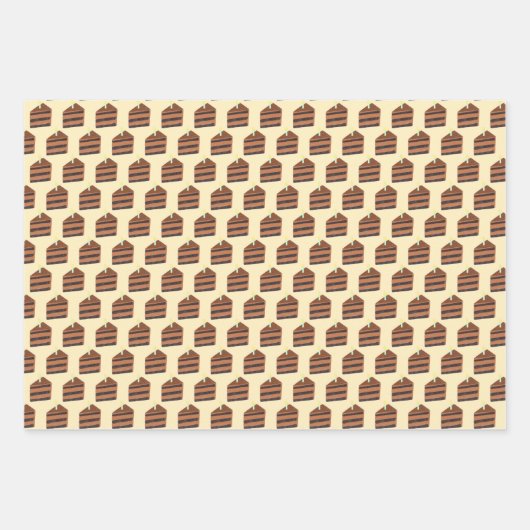 plakje chocoladetaart inpakpapier vel (Voorkant)