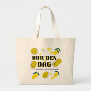 PLAKJE CITROEN NATUURLIJKE KATOENEN JUMBO DAMES TA GROTE TOTE BAG
