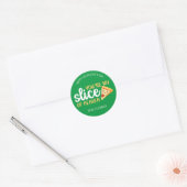 Plakje Hemel Grappige Pizza Schattige Valentijnsda Ronde Sticker (Envelop)