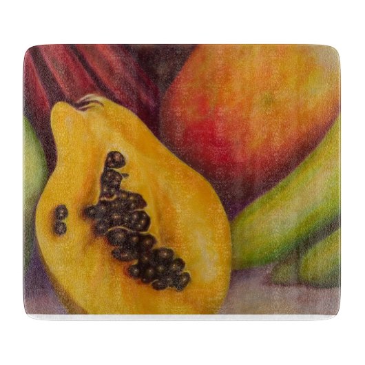 Plakje Paradijs – Snijplank Tropisch Fruit (Voorkant)