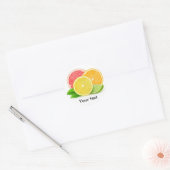 Plakjes van citrusvruchten ronde sticker (Envelop)